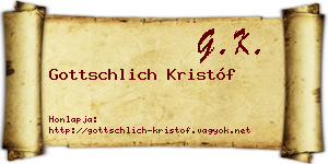 Gottschlich Kristóf névjegykártya